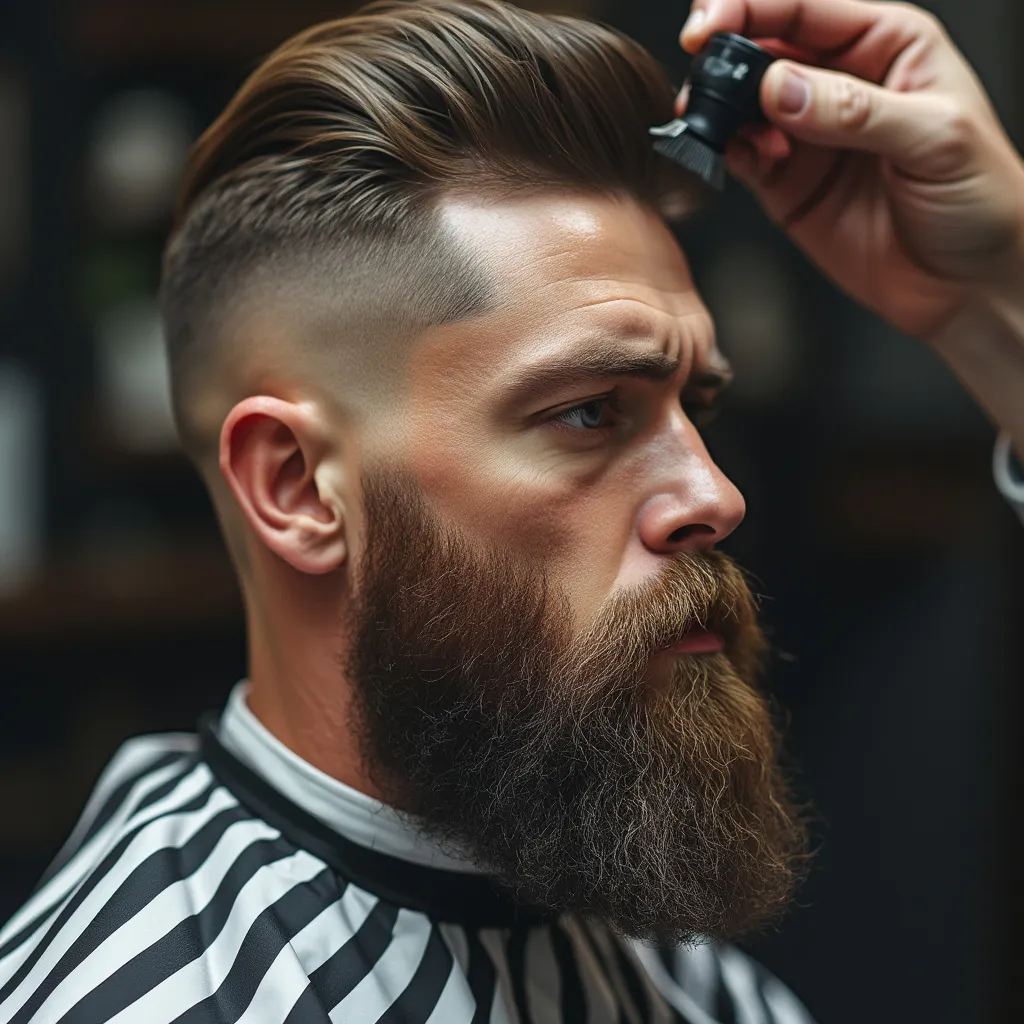 Tratamiento de barba con vapor